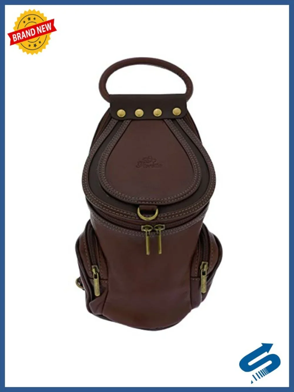Italian Genuine Leather Convertible Backpack Handbag Shoulder Bag